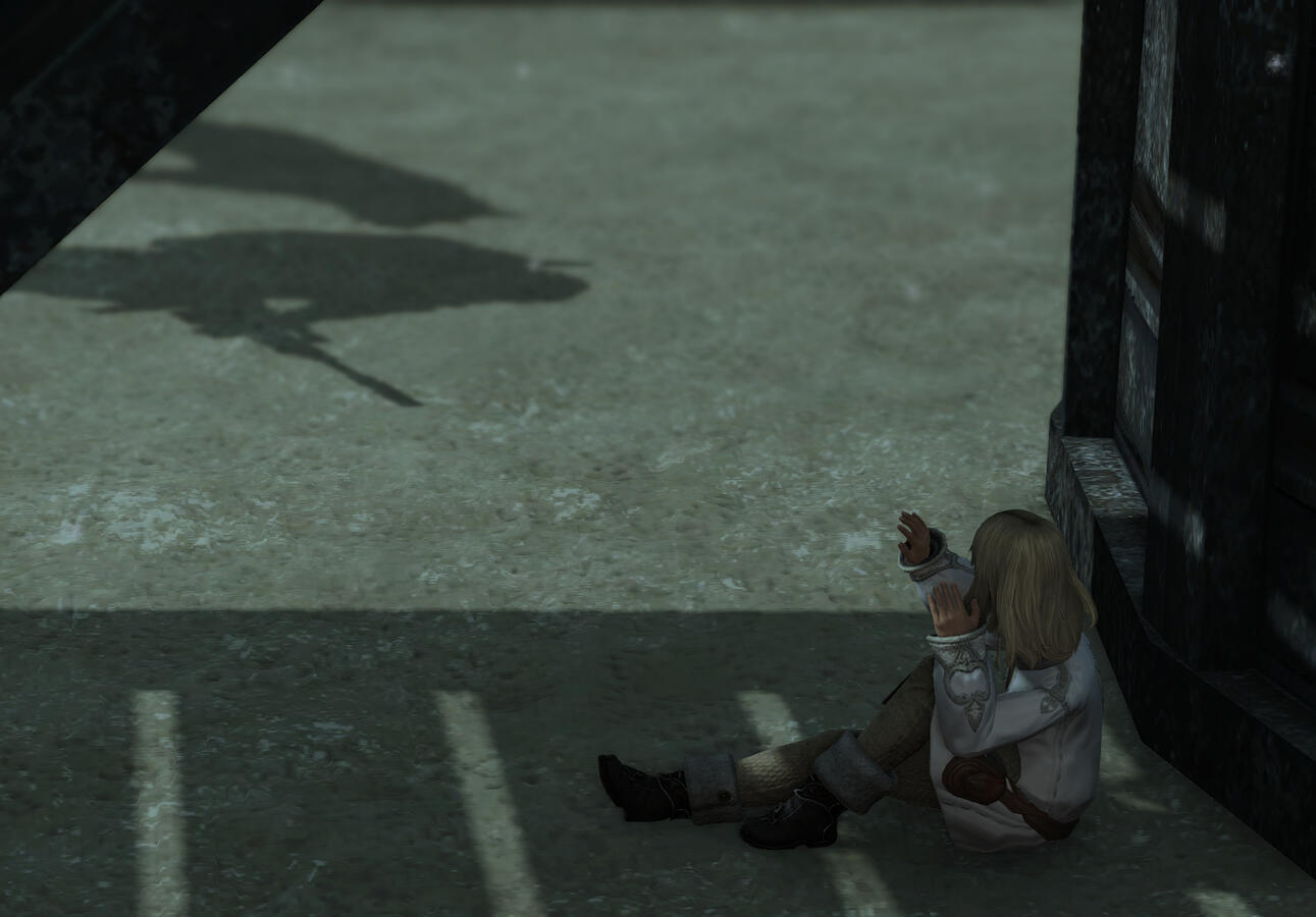 'No. No, no... Of course not...! I have no reason to do such horrible things to someone who is powerless, helpless. I know you're afraid and you have every right to be, little one.